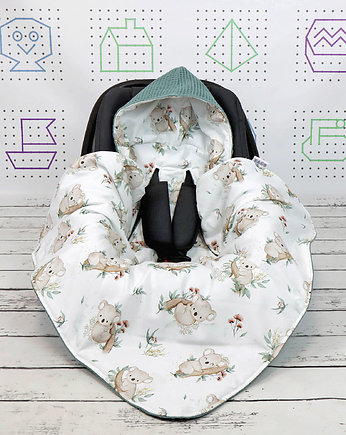 Bawełniany Kocyk do fotelika Infant - Koala Biel, Nuva