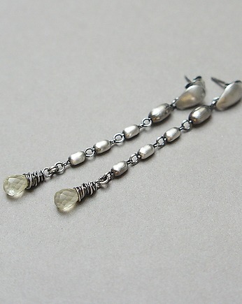 Kolczyki srebrne Lemon tears, Katia i krokodyl