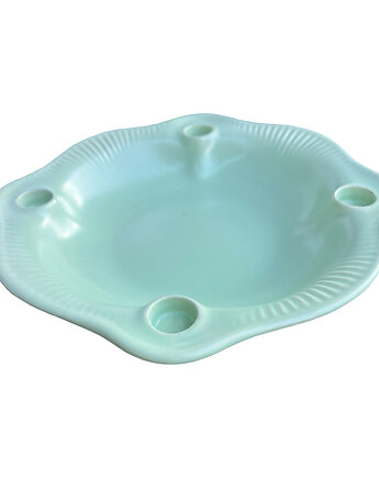 Talerz adwentowy świecznik ceramiczny, Jasba, Niemcy lata 60., Good Old Things