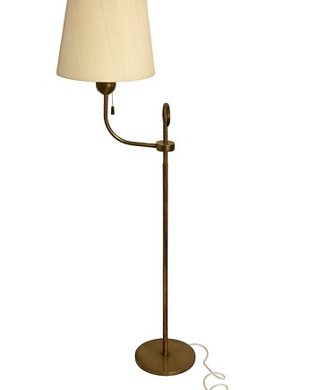 Lampa podłogowa w stylu Art Deco, lata 50., mosiądz, patyna, Relikt design