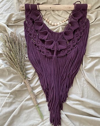 Makrama z drewnianymi koralami w stylu boho, osiemsznurkow