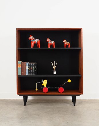 Regał tekowy, duński design, lata 70, produkcja: Dania, Przetwory design