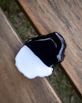 Ogromny czarno-biały pierścionek, Figa handmade accessories
