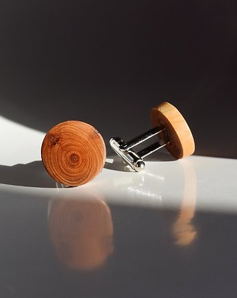 Spinki do mankietów z drewna cisu, mazuni