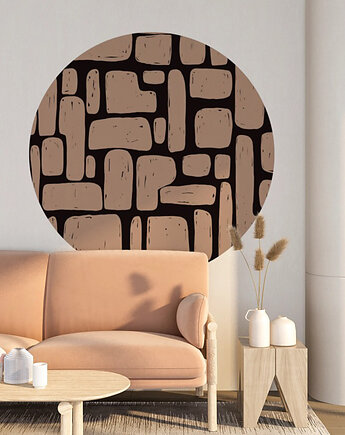 Mural DOTS BRICK-  okrągła dekoracja ścienna, Ravenart
