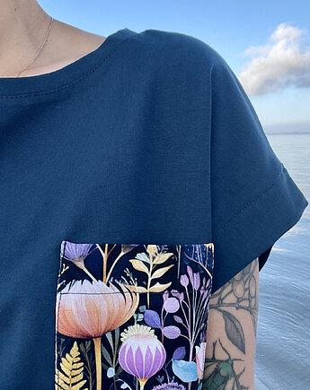 T-shirt Kimonowy Haru z kieszenią, Mimi Monster