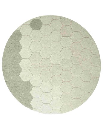 Dywan bawełnainy Ø 140 , Round Honeycomb Blue Sage, Planet Bee, Lorena, Lorena Canals
