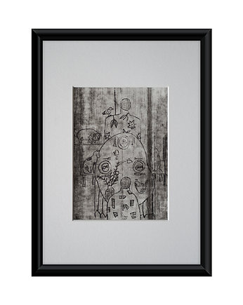 Oryginał - Grafika w oprawie passe-partout 21x30 cm, Gosia Sendlewska