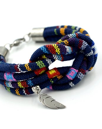 Bransoletka BOHO GIPSY KNOT WITH FEATHER, Beezoo