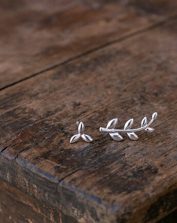 Kolczyki srebrne Gałązki Pokoju, Ewa Saj  Silver