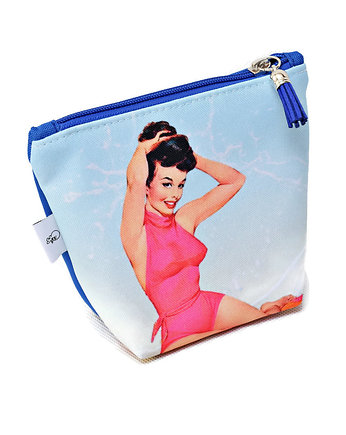 Kosmetyczka  wodoodporna damska etui organizer do torby pin up, Uszyciuch