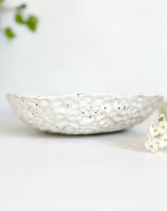 Ceramiczna miska M - lniana biel, Och ceramika