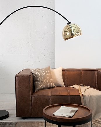 Lampa podłogowa Lounge Copper marmur złota 210cm, OSOBY - Prezent dla dziadka