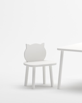 Stolik i 2 krzesełka kotki białe, Nordville
