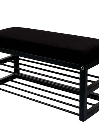Ławka Pufa Tapicerowana Siedzisko Gładkie Czarny LGM-5, EMRA WOOD DESIGN