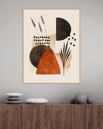 Geometria natury - Plakat, druk - Minimalizm, Boho, Loft #134, Black Sapphire Art