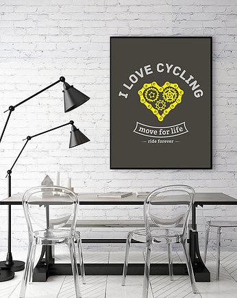 Plakat. I love cycling, studioixi