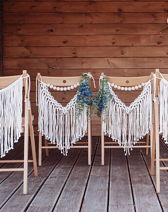 4 makramy na krzesło - Dostępne od ręki, manufaktura_wadoshka