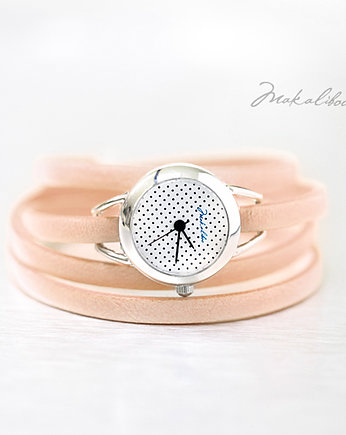 Zegarek - Dots - naturalny, Makaliboo