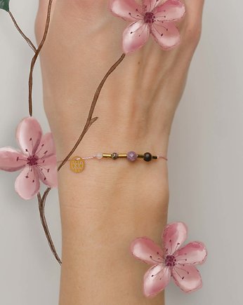 Bransoletka na Rok Tygrysa z Kwarcem Serpentynitem i Turmalinem, w hand works