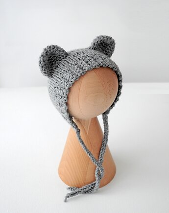 Czapeczka merino z uszkami, Lollipop