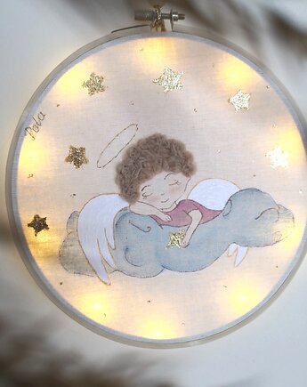 Anioł Stróż obrazek, pamiątka dla dziecka, gingerolla