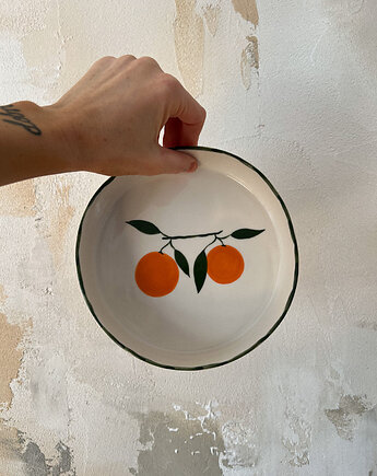 Misa porcelanowa z pomarańczami z zielonym rantem, Soul Label