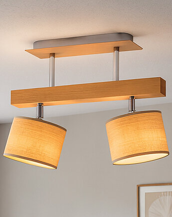 Drewniana lampa sufitowa z regulowanymi kloszami EPIR ECO, LYSNE