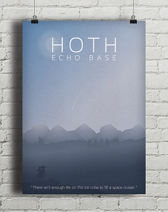 Plakat Star Wars - Hoth, minimalmill