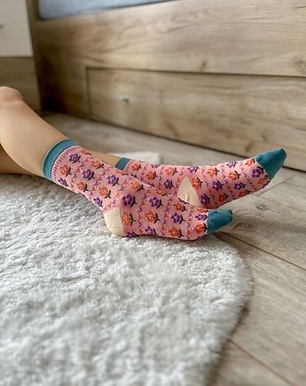 Kolorowe skarpetki kwiaty - flower socks, CandySox