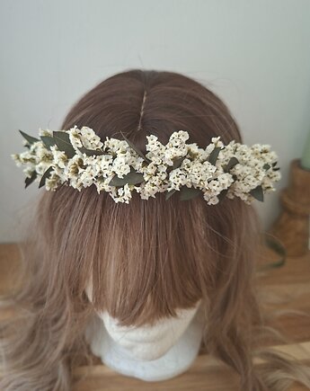 Wianek na głowę z stabilizowanych roślin, Mudryk Viktoria Dried Flowers