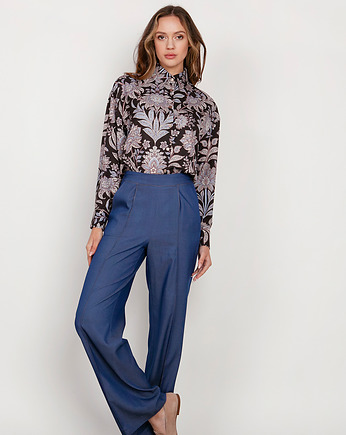 Szerokie spodnie  - SD124 jeans, Lanti