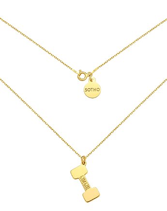 Złoty naszyjnik ciężarek GYM GIRL, SOTHO
