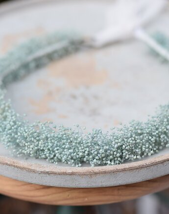 Komunijny Wianek na głowę z niebieskiej gipsówki, Projekt wianki