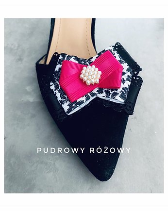 Biżuteryjne  Klipsy do butów NEW, Pudrowy Różowy