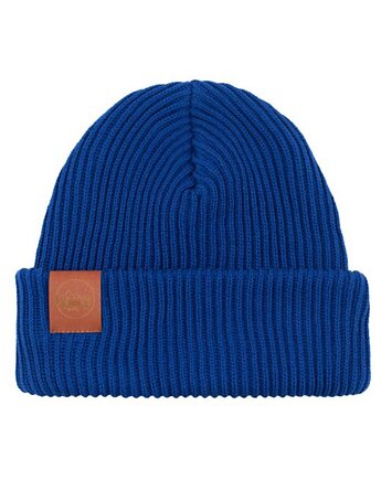 Czapka zimowa z bawełny organicznej kobaltowa, KABAK