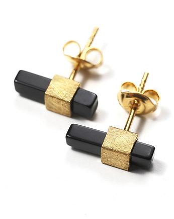 Kolczyki złote/GOLD/ONYX, Daria Siwiak Jewellery