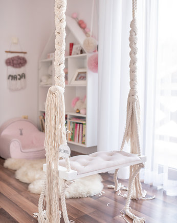 Stylowa huśtawka LARGE 70CM na linach dla dzieci, OhSwing
