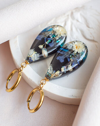 Kolczyki z kompozycją kwiatową, nature gift