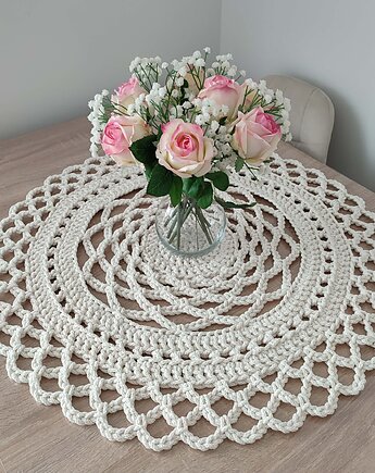 Serweta szydełkowa ozdobna ze sznurka 75cm, MISZ MASZ Dorota Tyszko