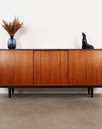 Sideboard tekowy, duński design, lata 70, produkcja: PMJ Viby J, Przetwory design