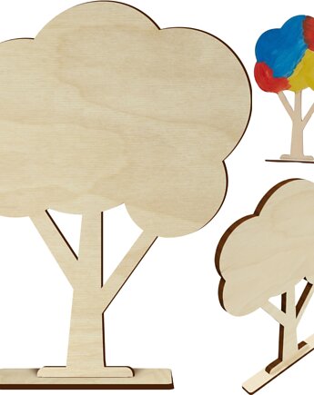 Ozdoba Figurka Drewniana Drzewo Drzewko Szczęścia do Malowania dla Dzieci, smxdsgn