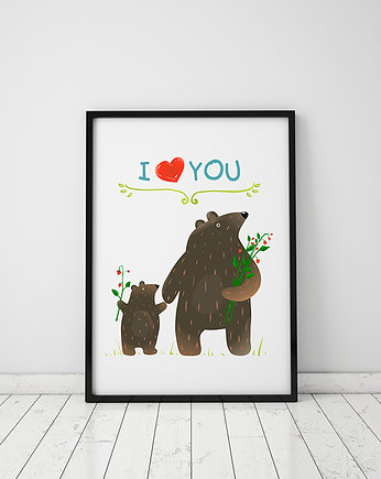 Plakat. Relacje - i love you, misie, Love Life and Forest