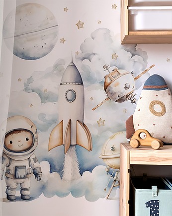 Space Adventure - Kosmos, Naklejki Na Ścianę Dla Dzieci - Zestaw 1, OKAZJE - Prezent na Baby shower