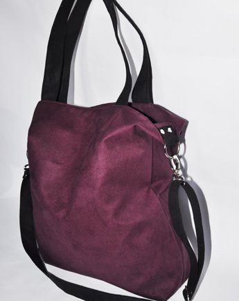 Torba na ramię XL - oberżyna, czarny, PRACOWNIA 166