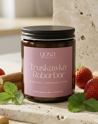 Świeca Sojowa Truskawka Rabarbar, Yosa Candle