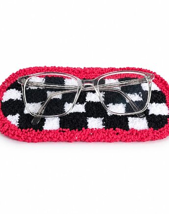 Podkładka pod okulary szachownica  punch needle, Juna art