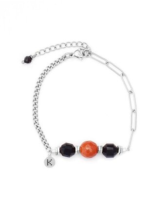 Bestseller! Bransoletka Dubaj z Piaskiem Pustyni Srebrna stal szlachetna, Kulka Bransoletki