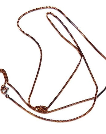 Łańcuszek ogniwkowy brązowy - 1 mm - 45cm, VENUS GALERIA