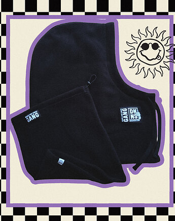 Czarny Polarowy Zestaw Docieplaczy, DONT NEED NO SAMURAI